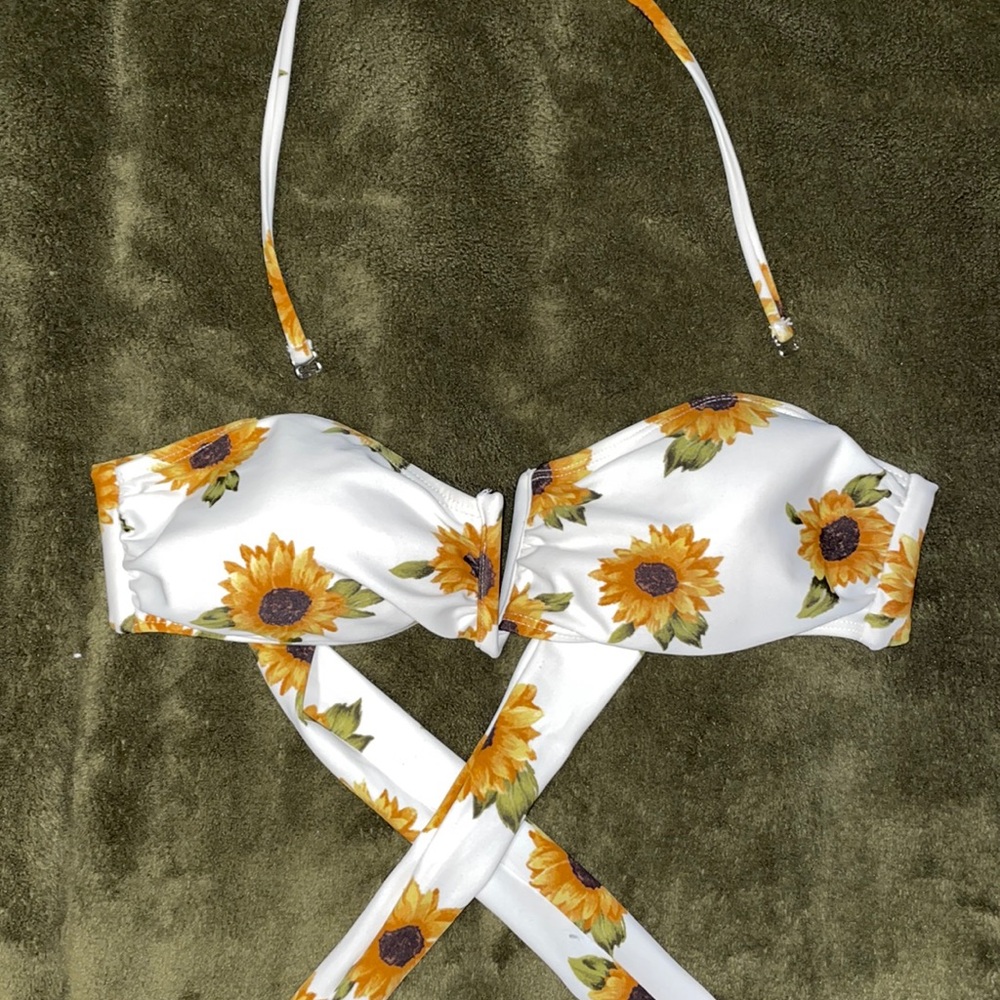 Sunflower Bikini Top w/ Strap - Size XS